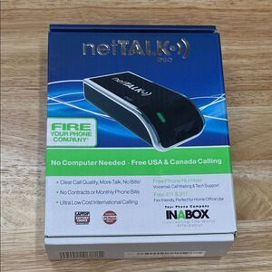 NetTalk DUO Device Free Calls to US and Canada Ethernet - Hardly Used W/Box